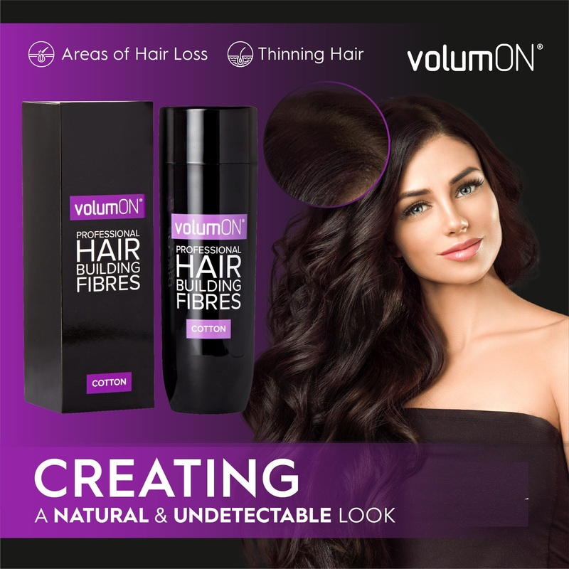 Volumon Hair Loss Building Fibres – COTTON 12g – For Men & Women! Black