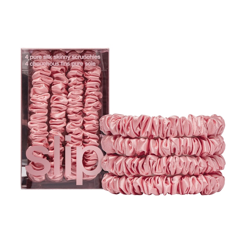 Pure Silk Skinny Scrunchies – Rose 1 Unit