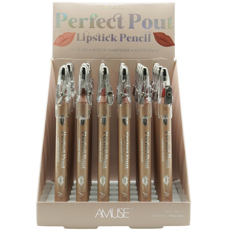 Amuse Perfect Pout Lipstick Pencil – Wholesale Display 36 Units (PN45MIX)