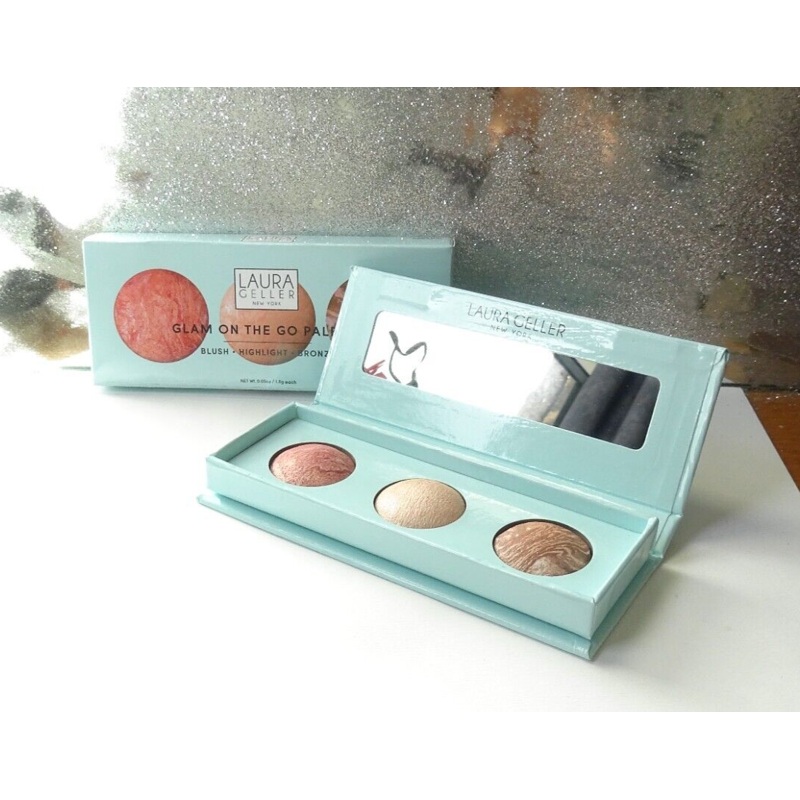 LAURA GELLER Glam on the Go Blush Highlighting & Bronzer Palette