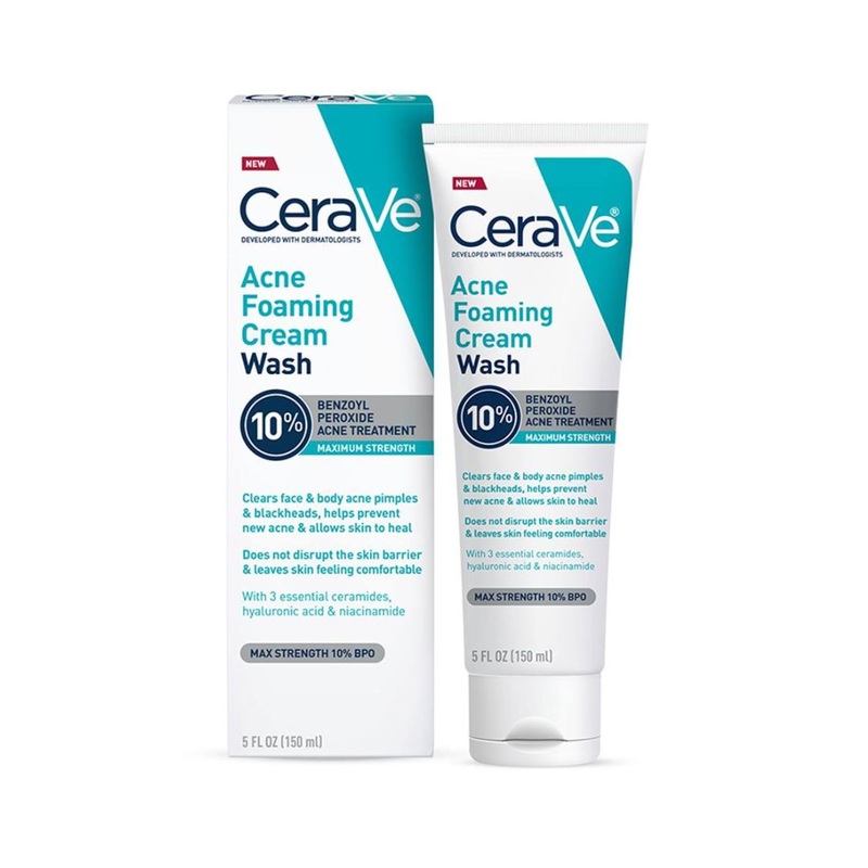 Acne Foaming Cream Wash 150ml 10% Benzoyl Peroxide