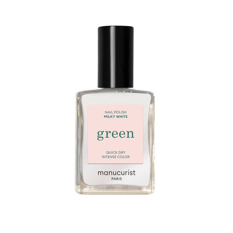 Green Natural Nail Polish Milky White 15ml