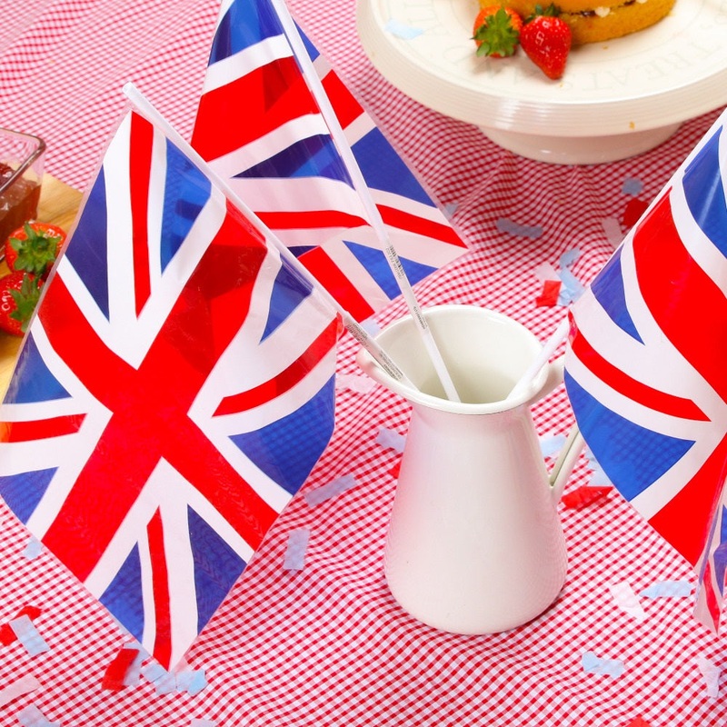 Union Jack Hand Waving Flags 12 Pack