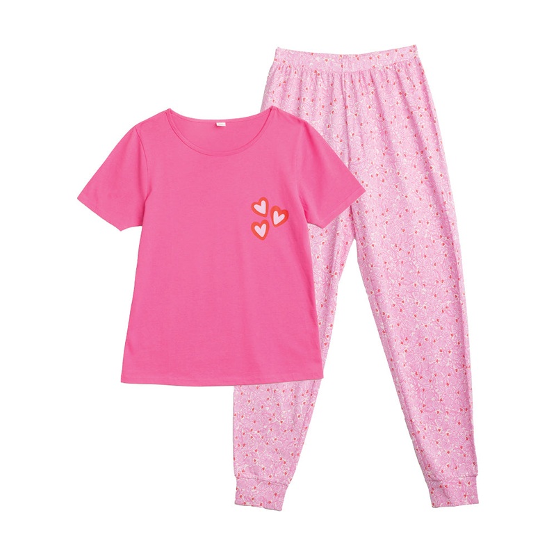 Valentines Shell Print PJs Extra Large 20-22