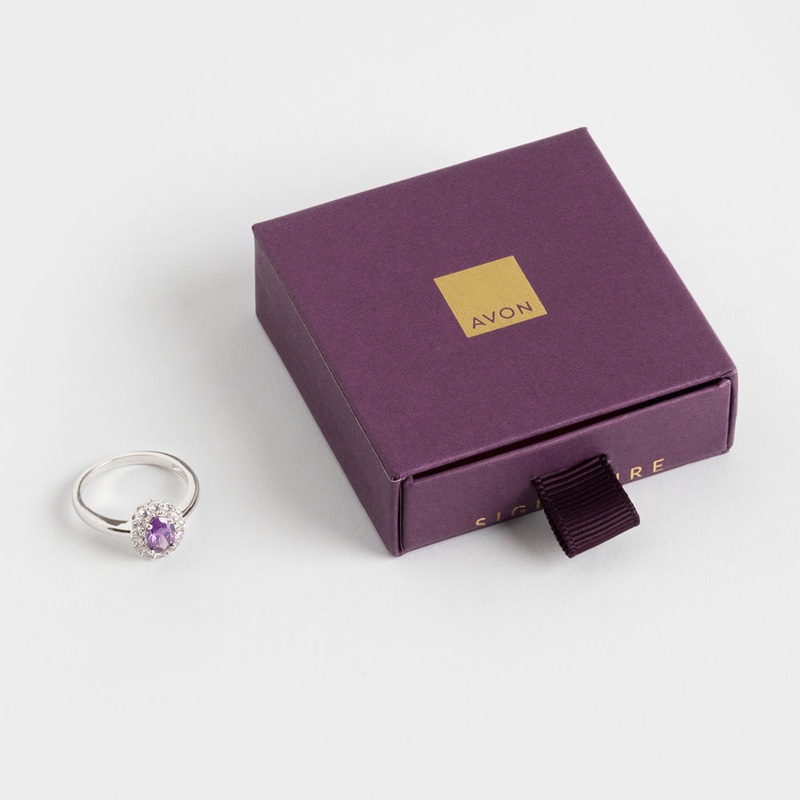 Signature Cubic Zirconia Ring – Purple 6