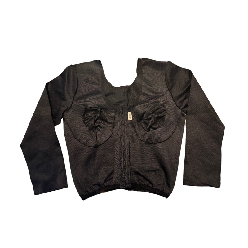 Sleeved Bralet Black Large Large Black