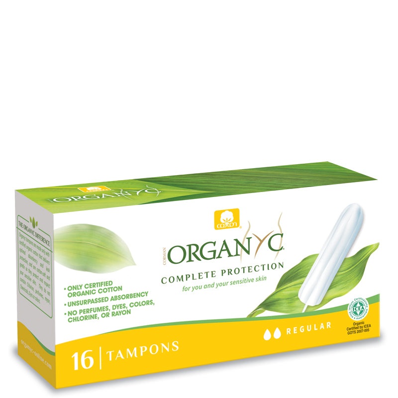 Organyc Organic Cotton Tampons Regular – Pack of 16
