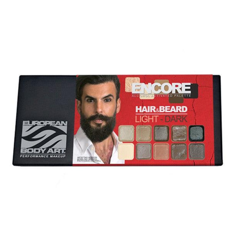European Body Art Encore Hair & Beard Palettes Light to Dark
