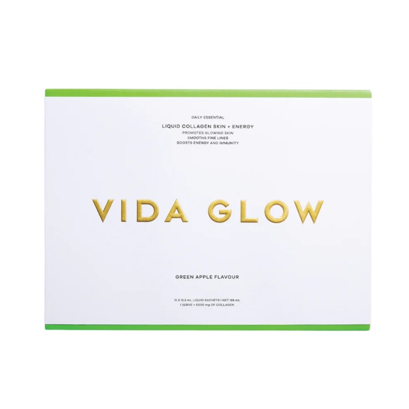 Vida Glow Liquid Collagen Skin + Energy Green Apple 15 x 12.5ml Sachets