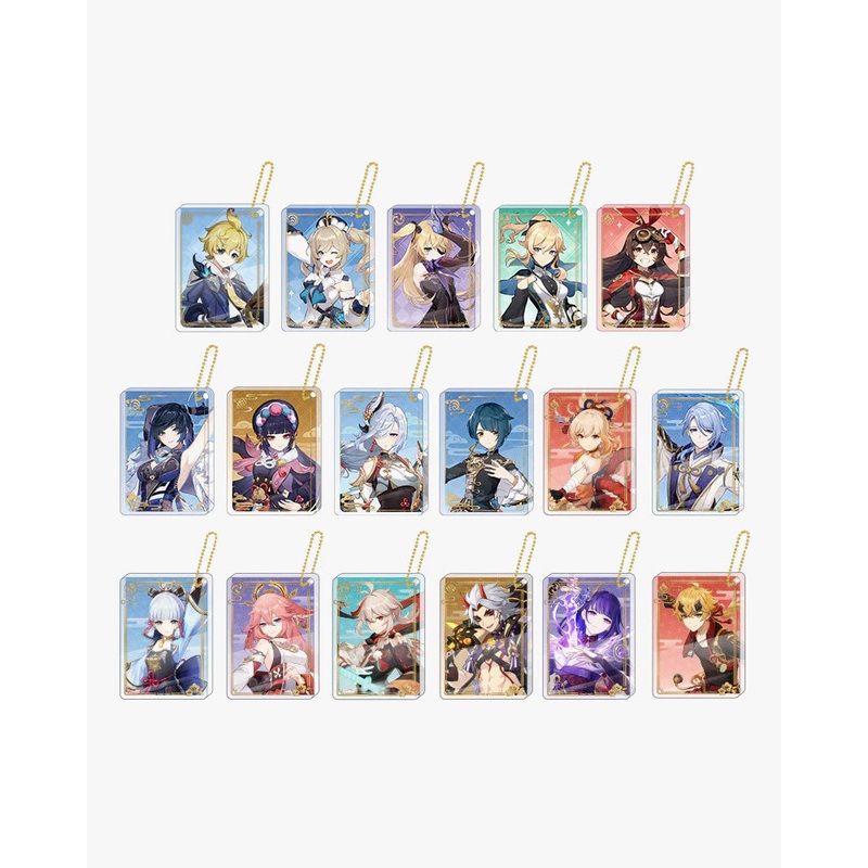 Genshin Impact Painting Series Thick Acrylic Keyring Vol.2 Amber