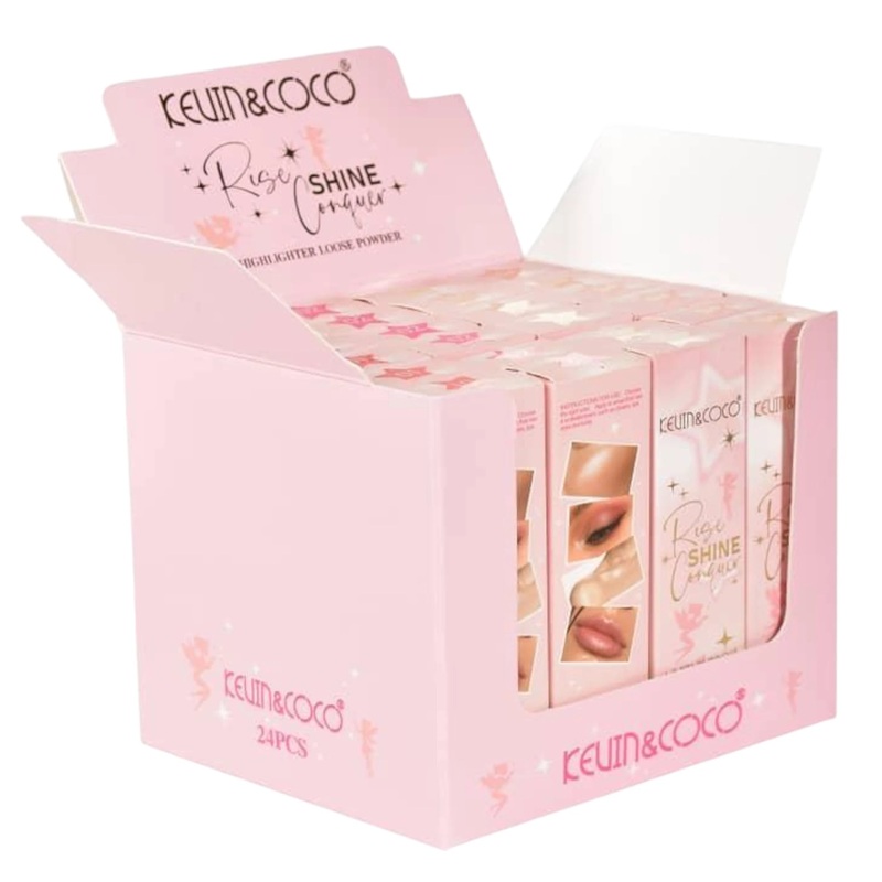 Kevin & Coco Rise Shine Conquer Loose Highlighter – Wholesale Display 24 Units (KC1013)