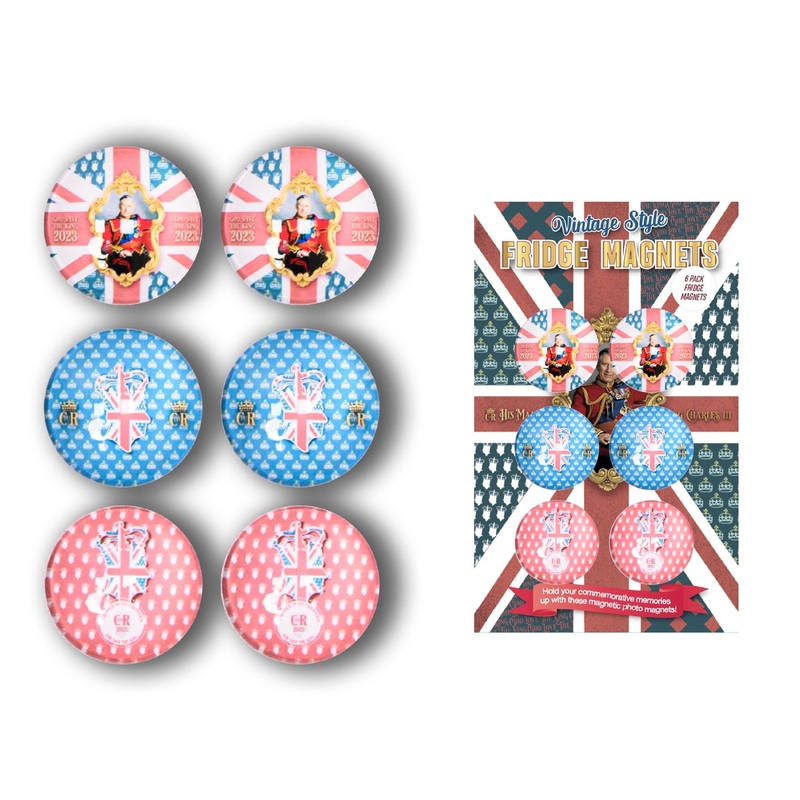 Vintage Coronation Fridge Magnets 6 Pack