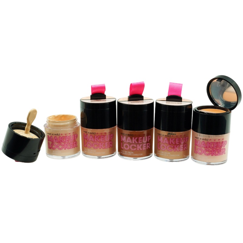 Wet N Wild Pump Makeup Locker 3-In-1 Assorted – Wholesale 15 Units (WNMLOCK)