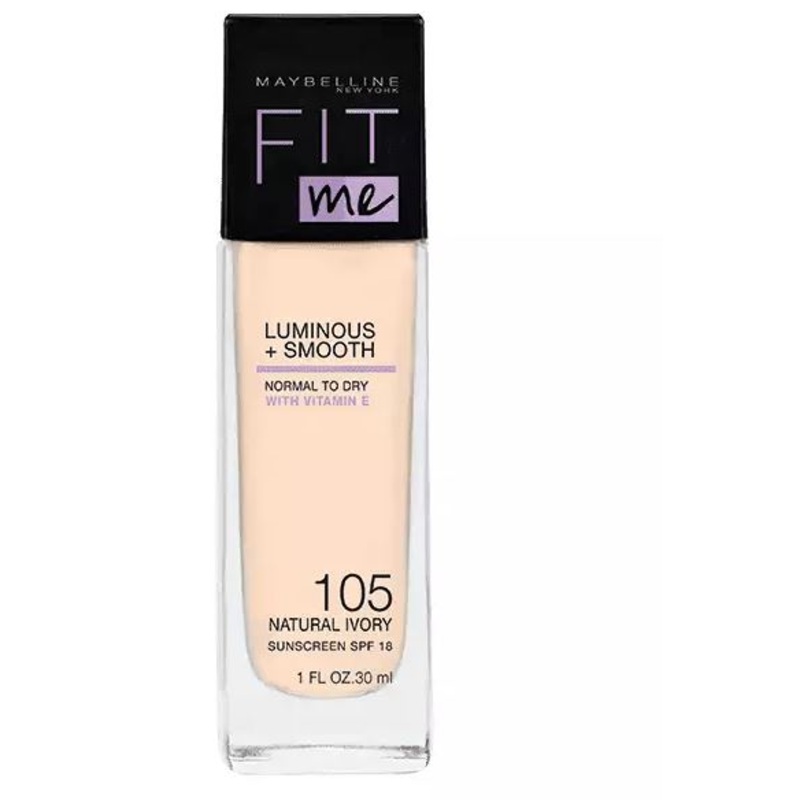 Maybelline Fit Me Luminous + Smooth Liquid Foundation 105 Natural Ivory