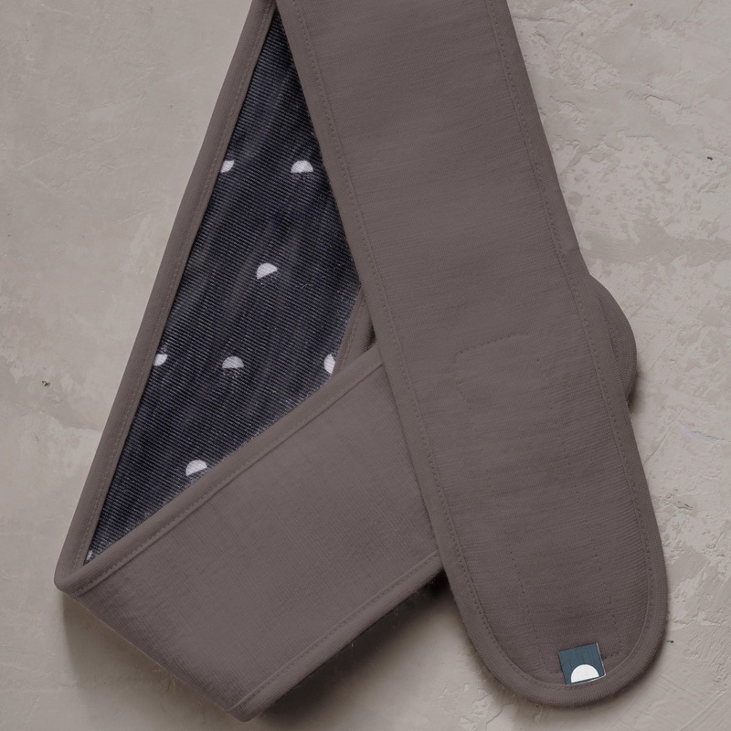 Merino Jersey Spa Headband – Charcoal Slate