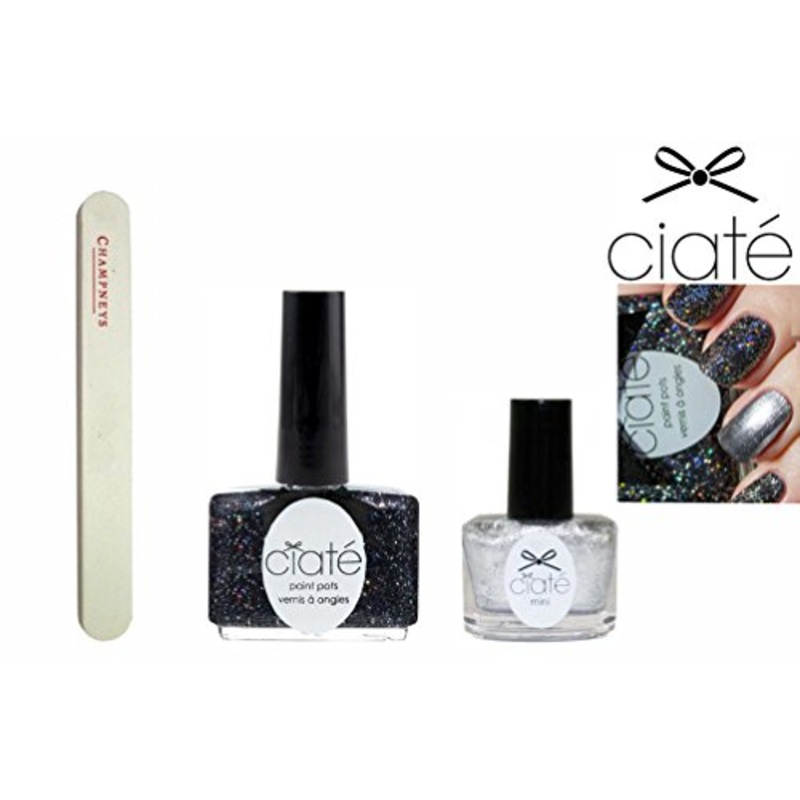 Champneys & Paint Pot Set, London Baby Glitter & Fit For a Queen Varnish