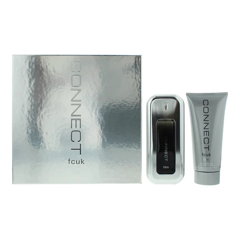 FCUK Connect Him 2 Piece Gift Set: Eau de Toilette 100ml – Shower Gel 200ml