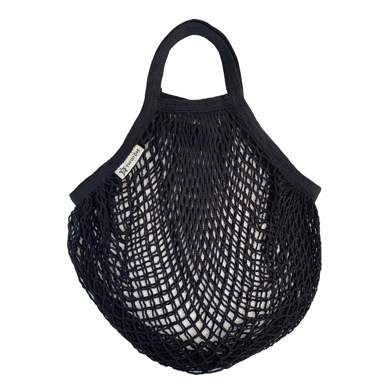 Short Handled String Bag Black