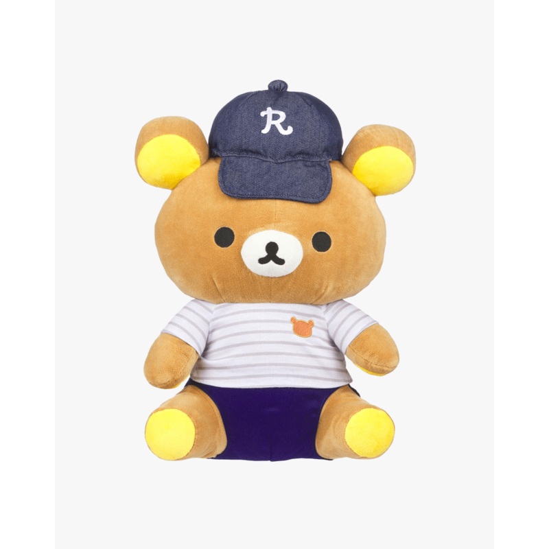 San-X Rilakkuma in Shirt and Baseball Hat 15″ Plush