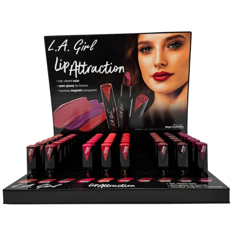 L.A. Girl Lip Attraction Lipstick Counter – Wholesale Display 40 Units (GPD357)