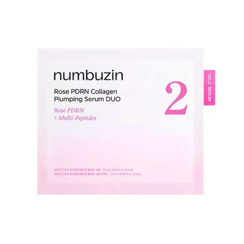 numbuzin No.2 Rose PDRN Collagen Plumping Serum Mini Duo 10ml (Mild 1ml  5ea + Intensive 1ml  5ea)