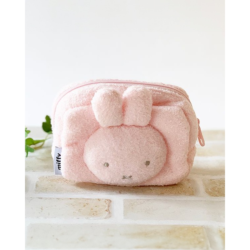 Miffy Fluffy Miffy Pouch Pink