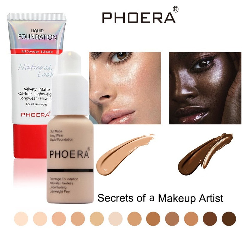 Phoera Foundation Vegan Friendly 2 Pack Bundle Porcelain 101