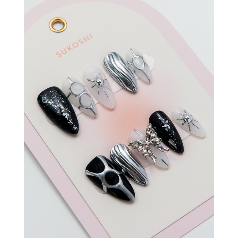 SUKOSHI Handmade Press-On Nails Cyberpunk Extra Small