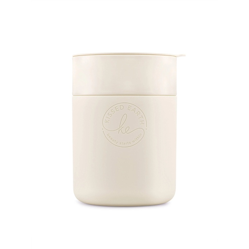 Kissed Earth Reusable Ceramic Cup 500 ml Pearl