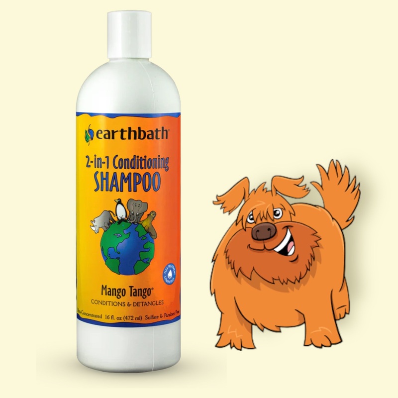 Dog Shampoo Earthbath 2-in-1 Conditioning – Mango Tango 472ml