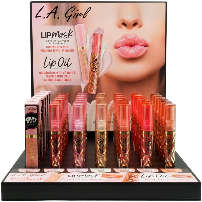 L.A. Girl Lip Mask & Lip Oil – Wholesale Display 42 Units (GPD433)