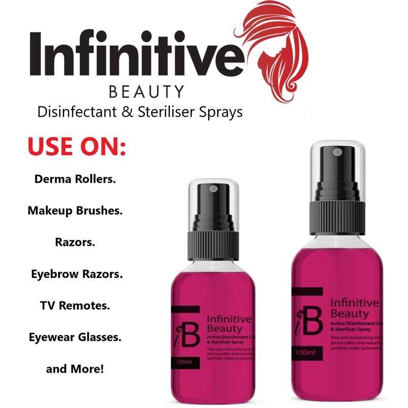 Infinitive Beauty Active Disinfectant Cleaner & Steriliser Spray  50ml or 100ml with Free Delivery 50ml