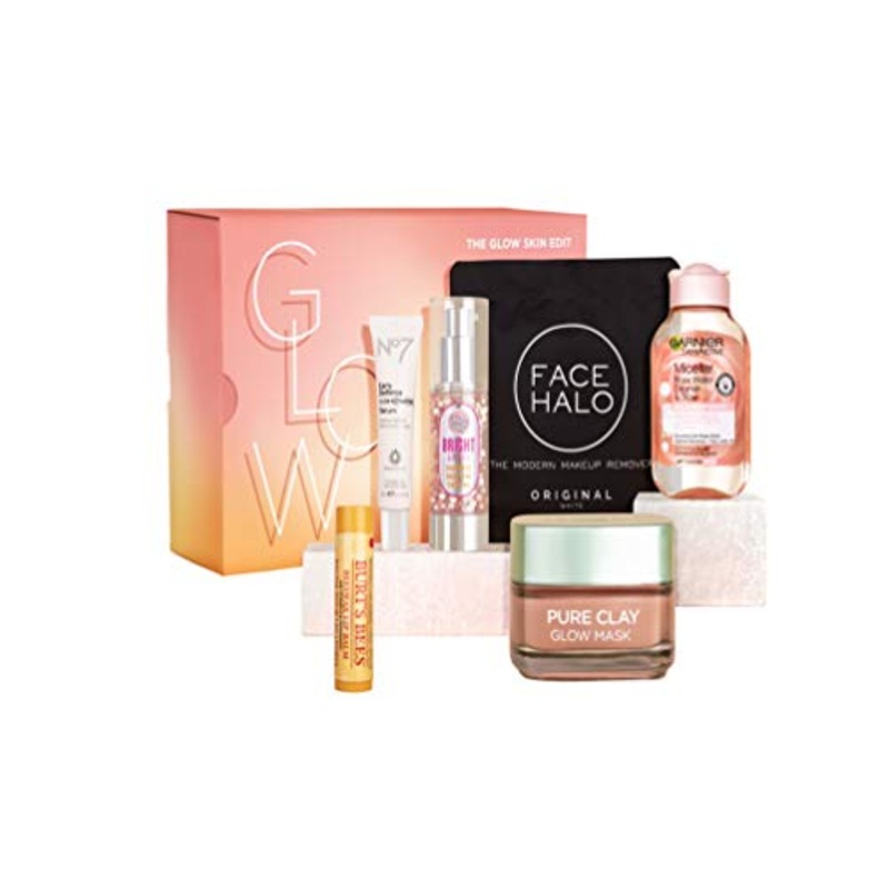 No7 THE GLOW SKIN EDIT 6 Full Size Products in Box Gift Set