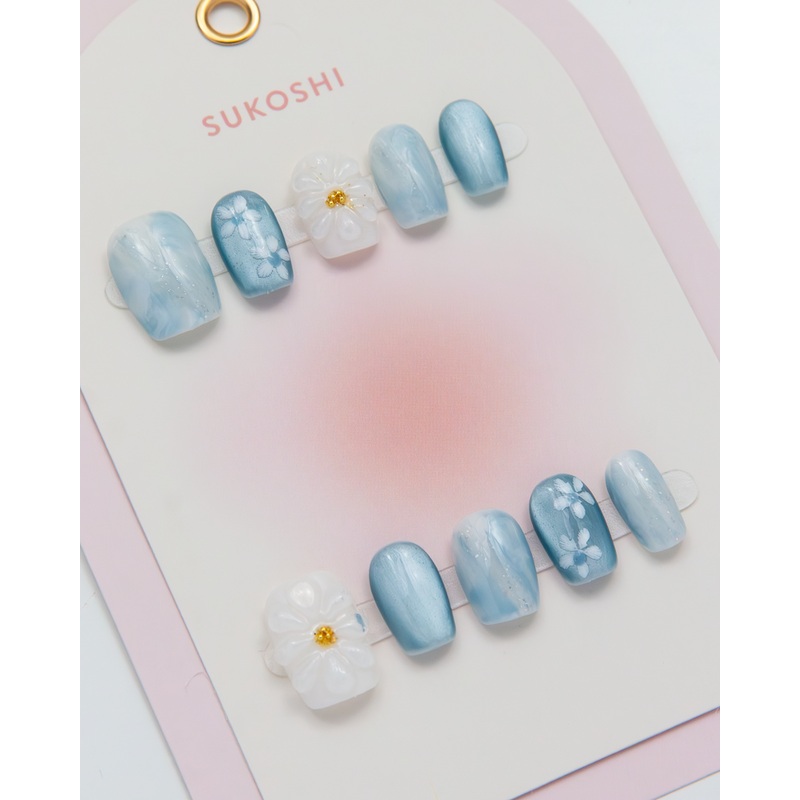 SUKOSHI Handmade Press-On Nails Summer Fling Extra Small