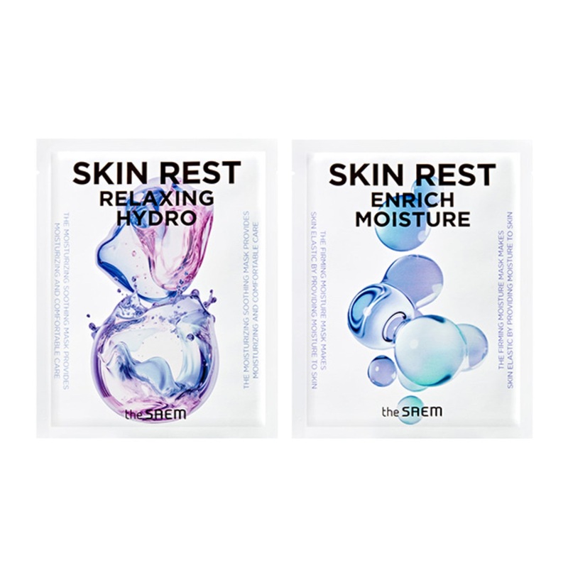 the SAEM Skin Rest Mask Sheet 4+1 Sheets  2 Types Relaxing Hydro