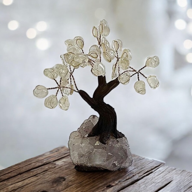 Clear Quartz Gemstone Tree 5″ – Handmade by Brazil Gems