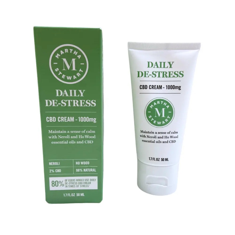 Martha Stewart Daily De-Stress CBD Cream 1000mg 50ml with Neroli & Ho Wood