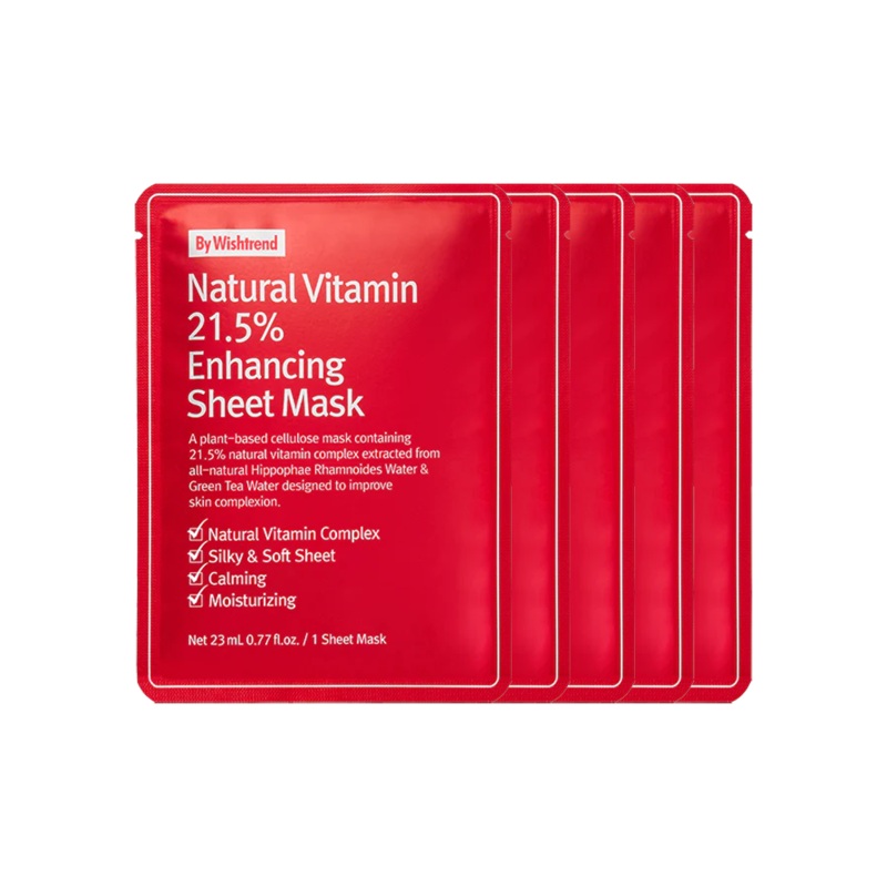 By Wishtrend Natural Vitamin 21.5% Enhancing Sheet Mask 5ea