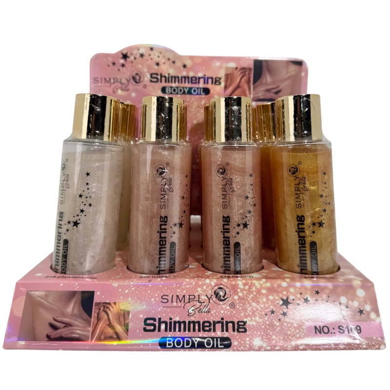Simply Bella Shimmering Body Oil – Wholesale Display 12 Units (S109)