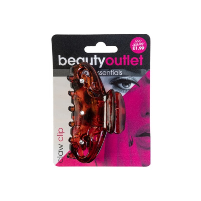 Beauty Outlet Brown Claw Clip With Stones BEAU144