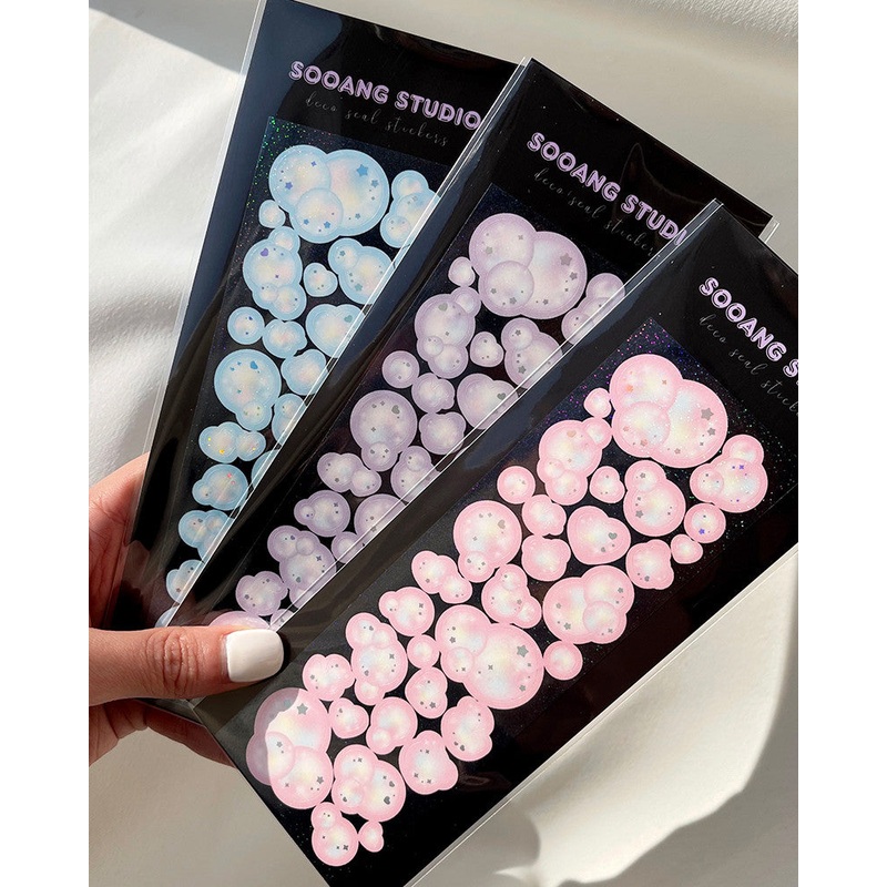 SOOANG STUDIO Bubble Bomb Sticker Sheet (3 Colours) Purple