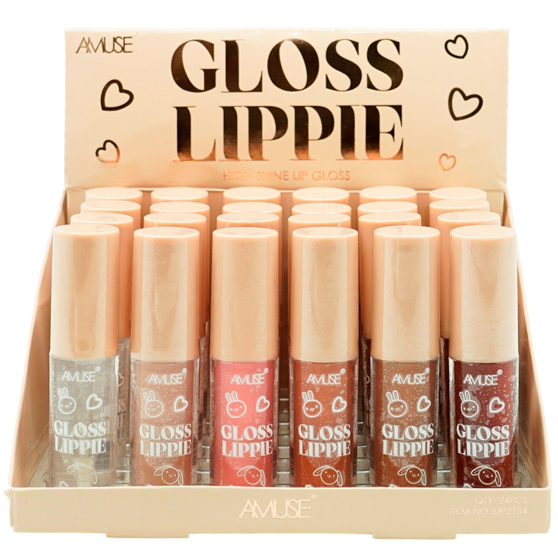 Amuse Gloss Lippie High Shine Lip Gloss – Wholesale Display 24 Units (LIP2154)