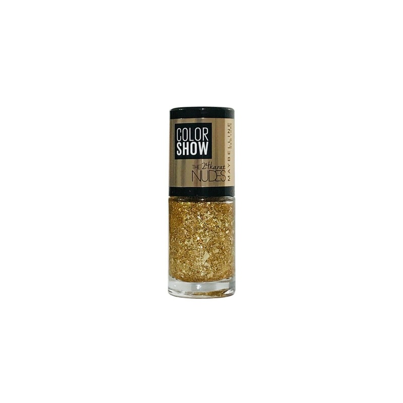 Maybelline Colour Show 24k Large Flake Nail Varnish Golden Glitz