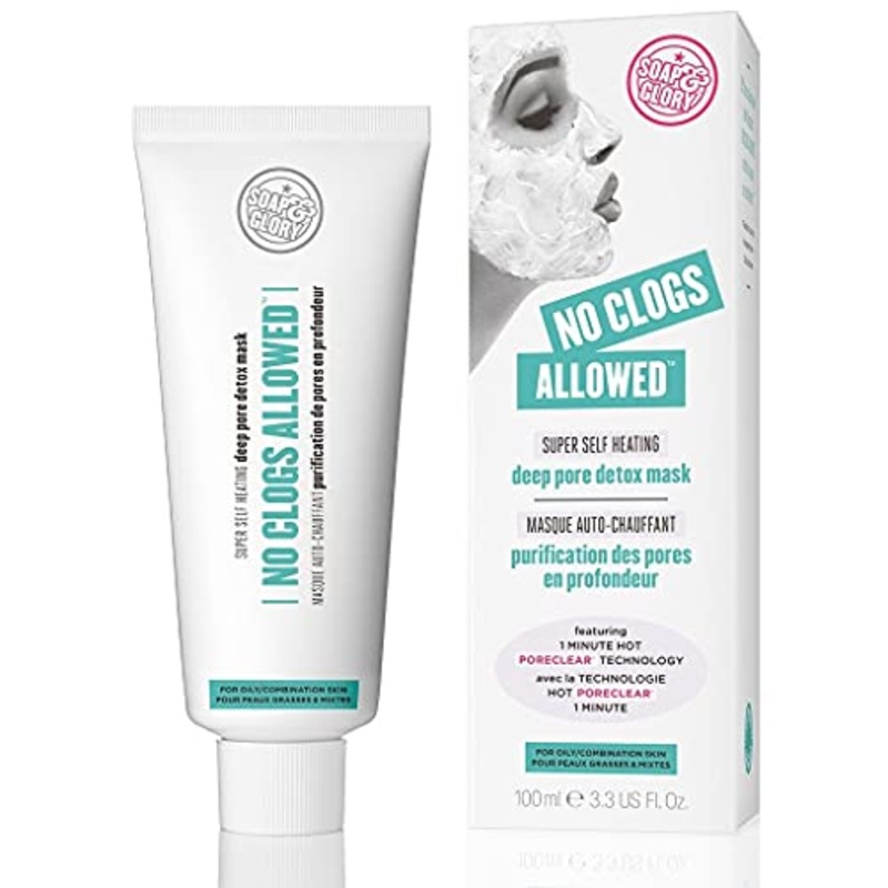 Soap & Glory No Clogs Allowed Super Self Heating Deep Pore Detox Mask 100ml