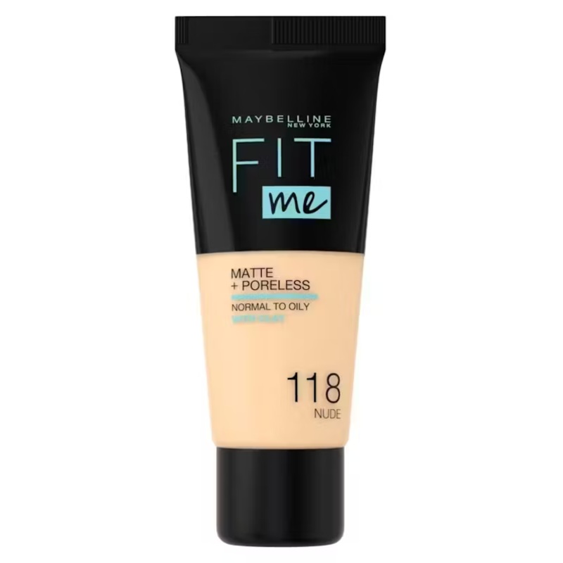 Maybelline Fit Me Foundation Matte & Poreless 118 Nude