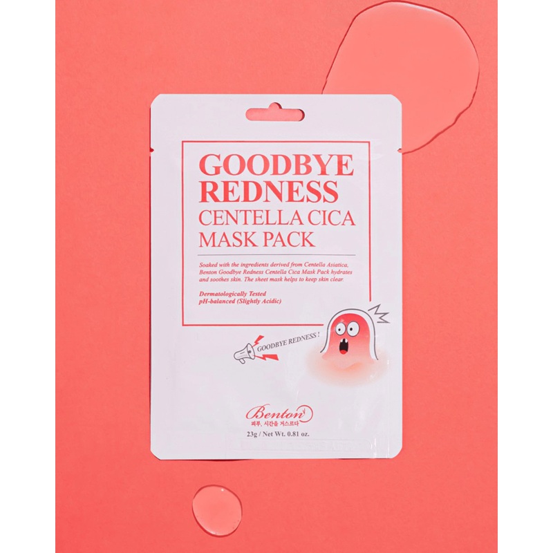 Benton Goodbye Redness Centella Cica Mask Pack Single Mask