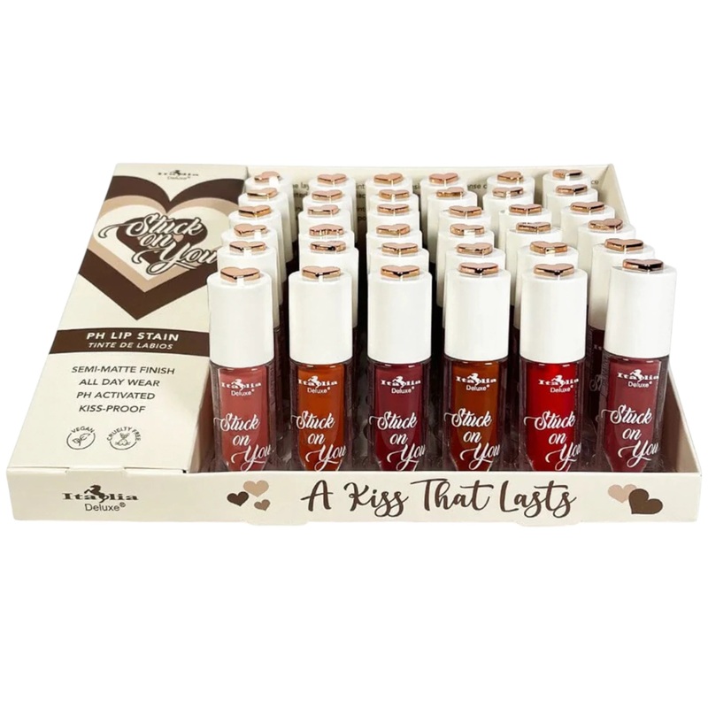 Italia Deluxe Stuck On You – Ph Lip Stain – Wholesale Display 36 Units (186)