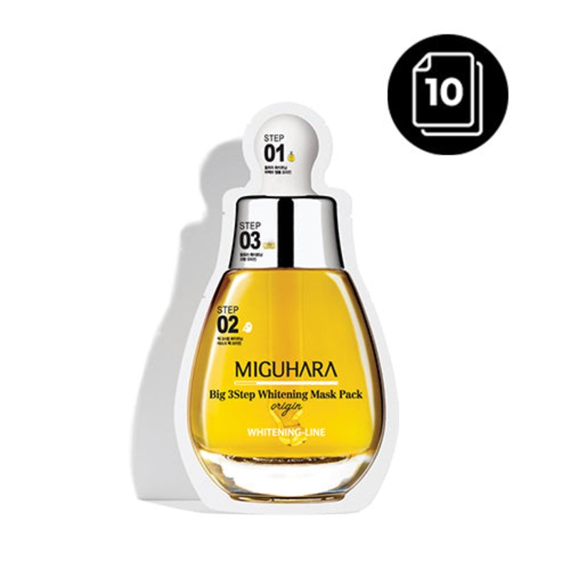 MIGUHARA Big 3 Step Whitening Mask Pack Origin * 10ea