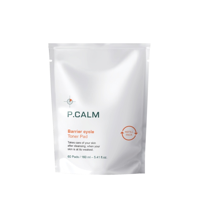 P.CALM Barrier Cycle Toner Pad 160ml 60 Pads Refill Pack