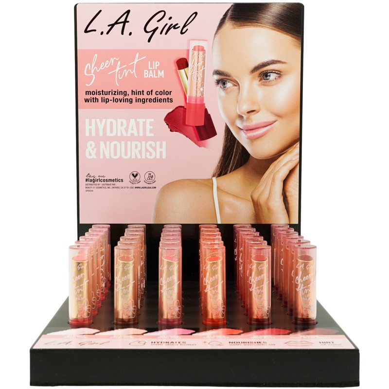 L.A. Girl Sheer Tint – Lip Balm – Wholesale Display 36 Units (GPD525)